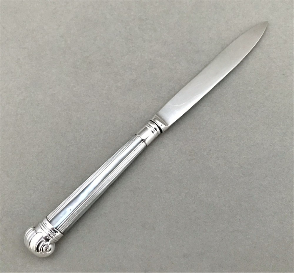 An excellent Edwardian silver bladed letter opener View II