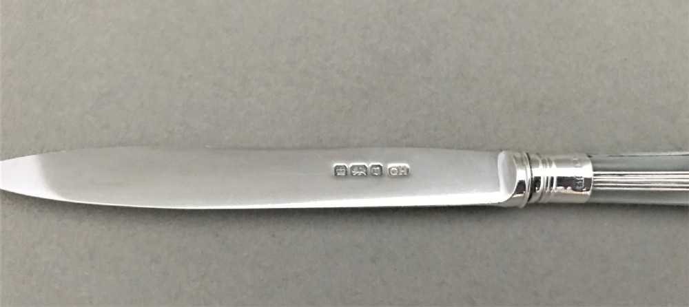 An excellent Edwardian silver bladed letter opener View III