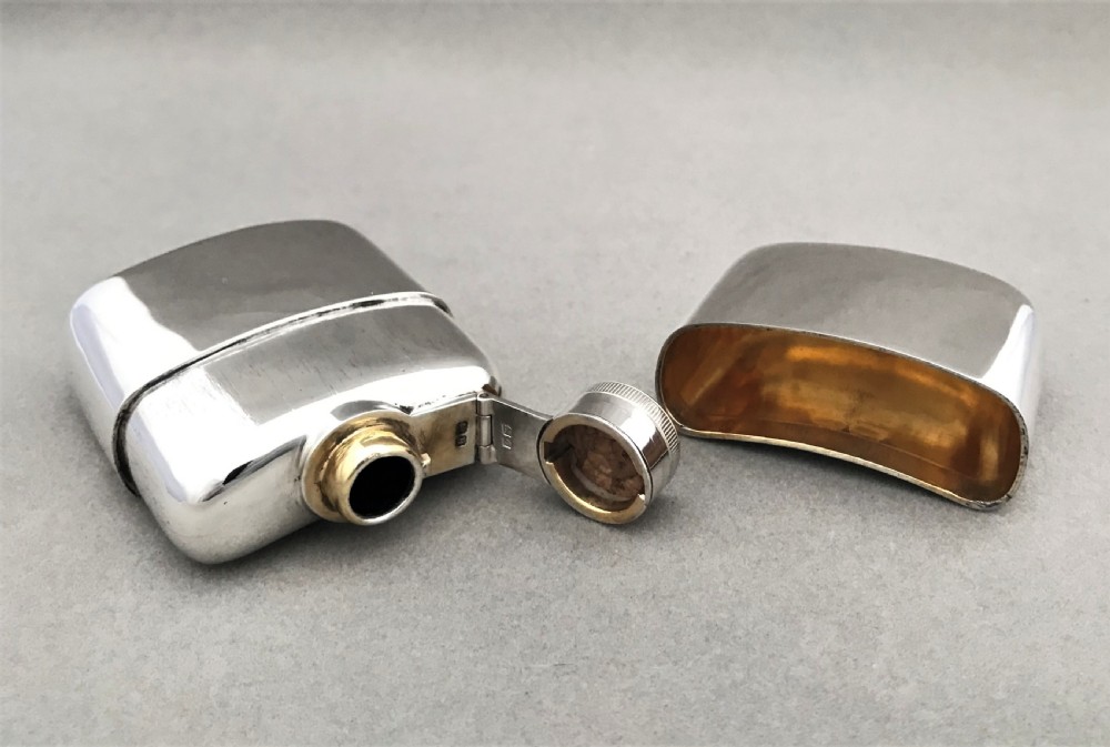 A rare Chester silver pocket hip flask View IV