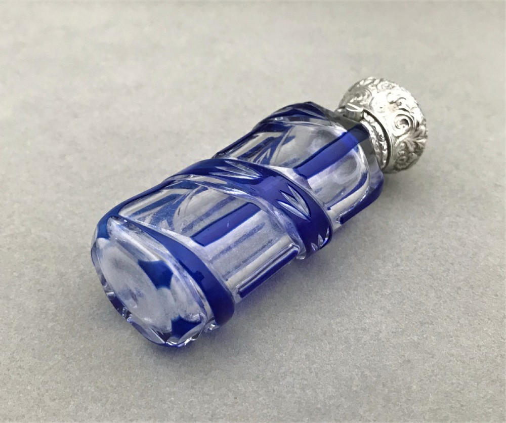A Victorian silver mounted cut through scent bottle View IV