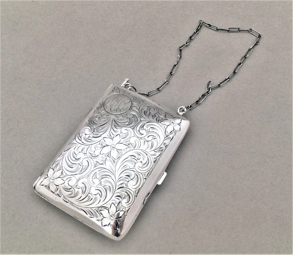 A sterling silver multi purpose card case