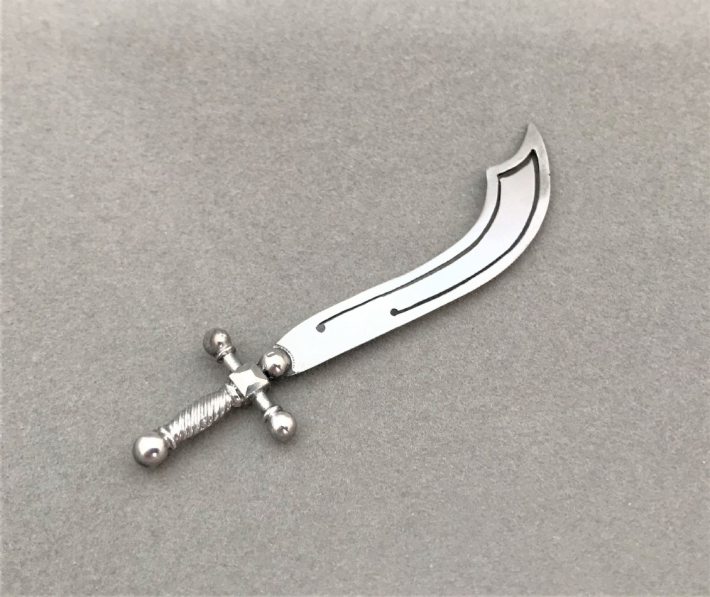 A novelty silver Victorian bookmark