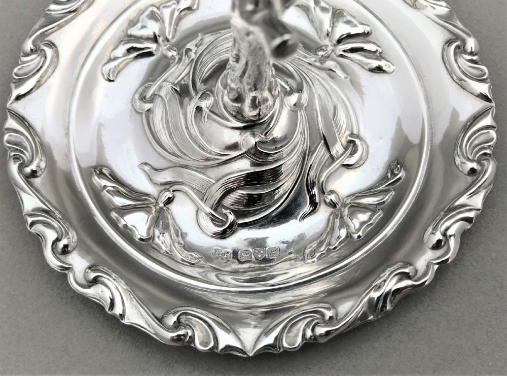 A lovely Edwardian Chester silver ring tree View V