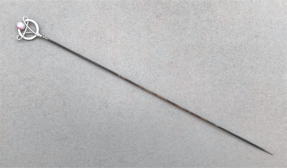 A lovely Art Nouveau silver hat pin by Charles Horner View II