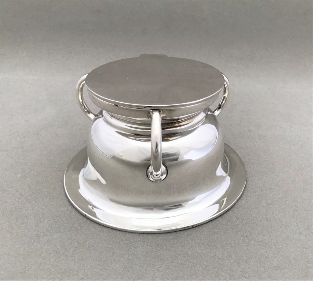 A rare Edwardian Irish silver inkwell View IV