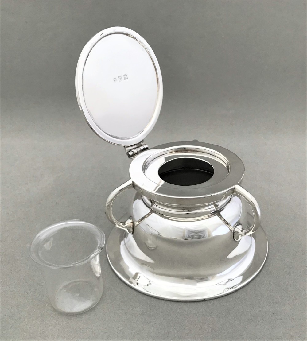 A rare Edwardian Irish silver inkwell View V