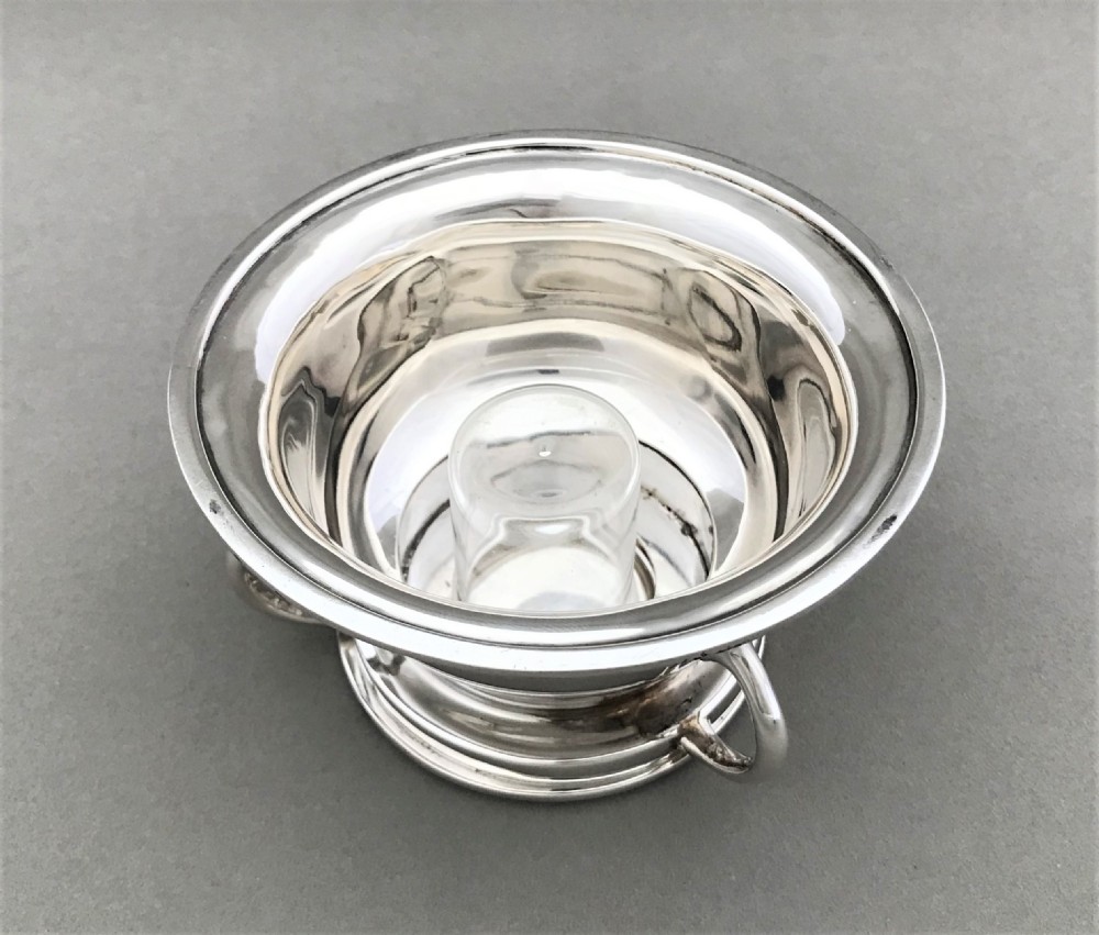 A rare Edwardian Irish silver inkwell View VI