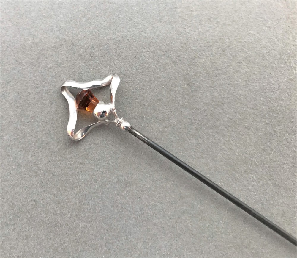 A Chester silver hatpin by Charles Horner