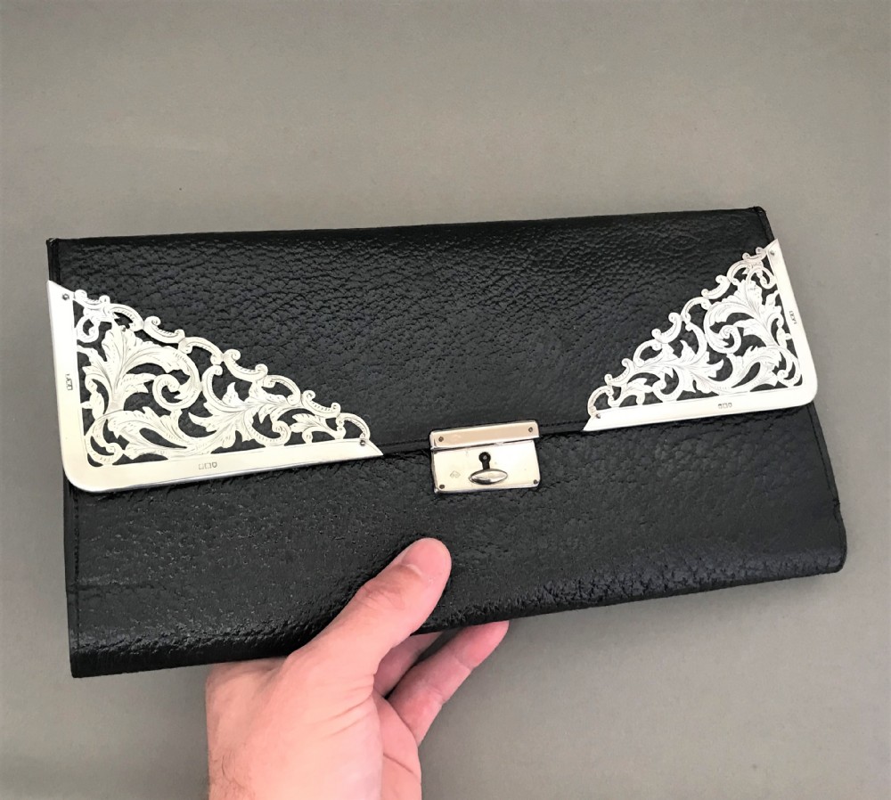 A wonderful and rare silver mounted Edwardian Ladies pocketbook