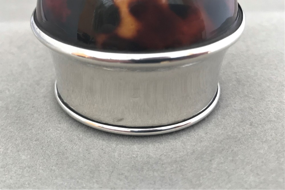 An rare Edwardian silver & tortoiseshell desk paperweight View IV