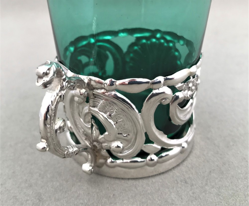 An Edwardian William Comyns silver cup holder & beaker View VI