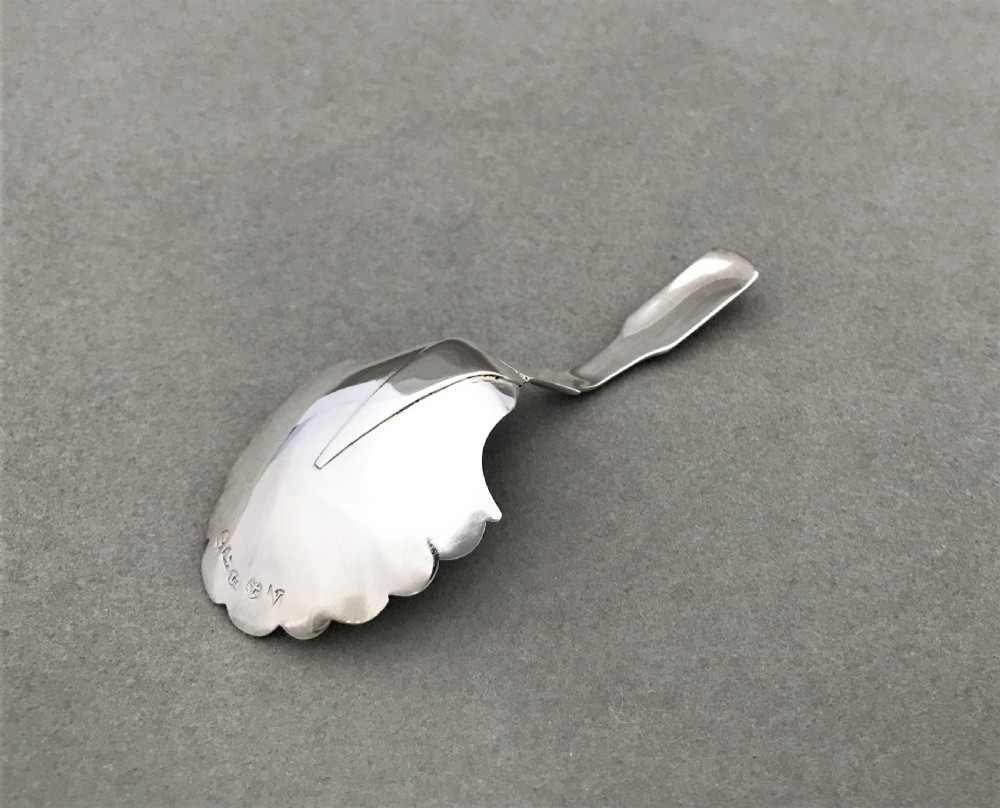 An unusual Georgian silver caddy spoon View IV