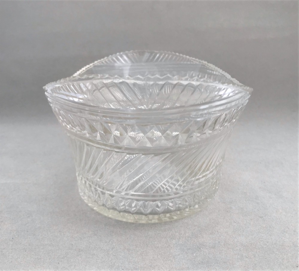A large Regency cut glass butter dish View IV
