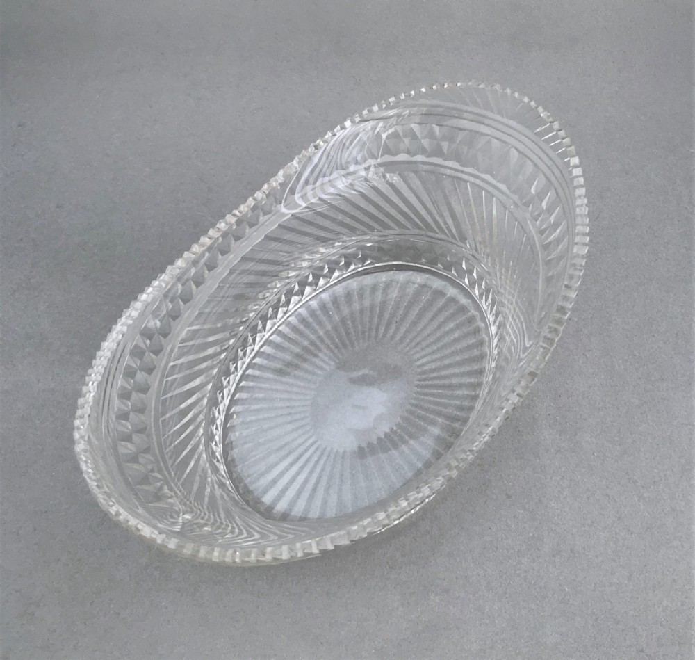 A large Regency cut glass butter dish View VI