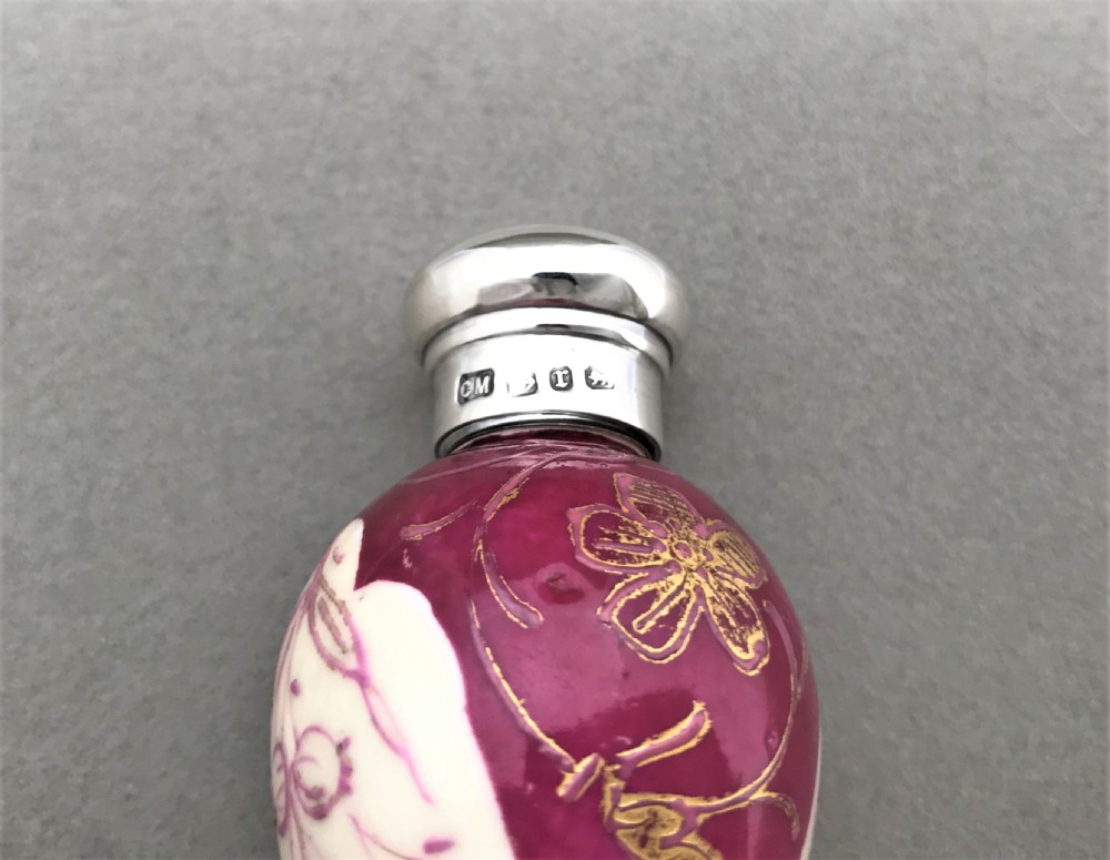 A gorgeous Victorian silver mounted egg scent bottle View V
