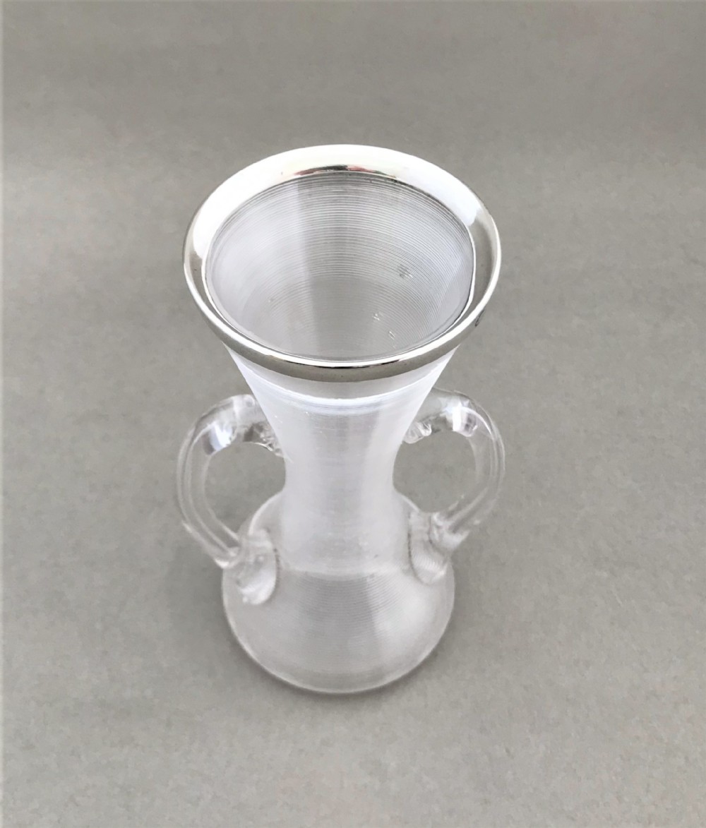 A gorgeous Victorian silver mounted stem vase