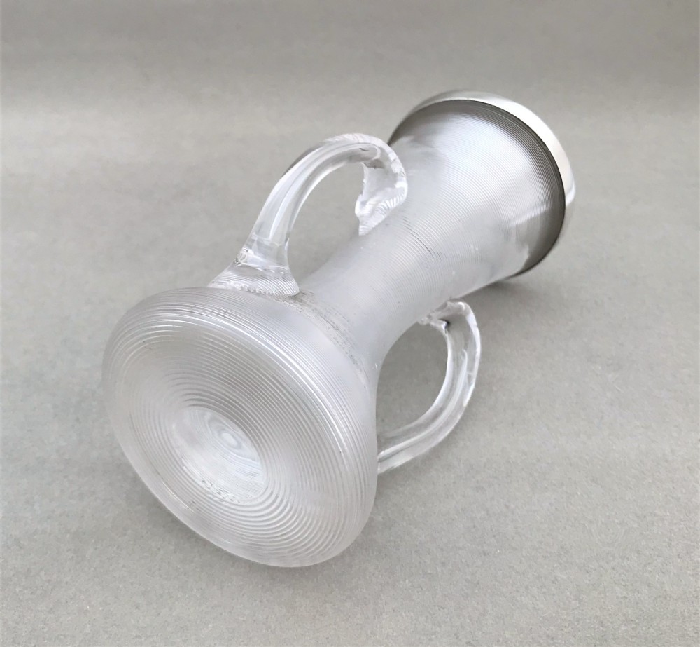 A gorgeous Victorian silver mounted stem vase View V