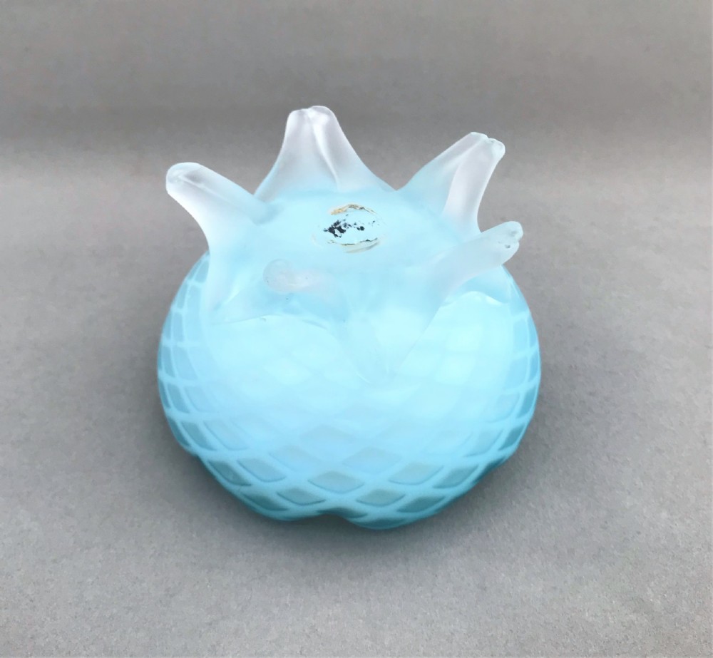 A gorgeous Victorian satin glass footed bowl View III