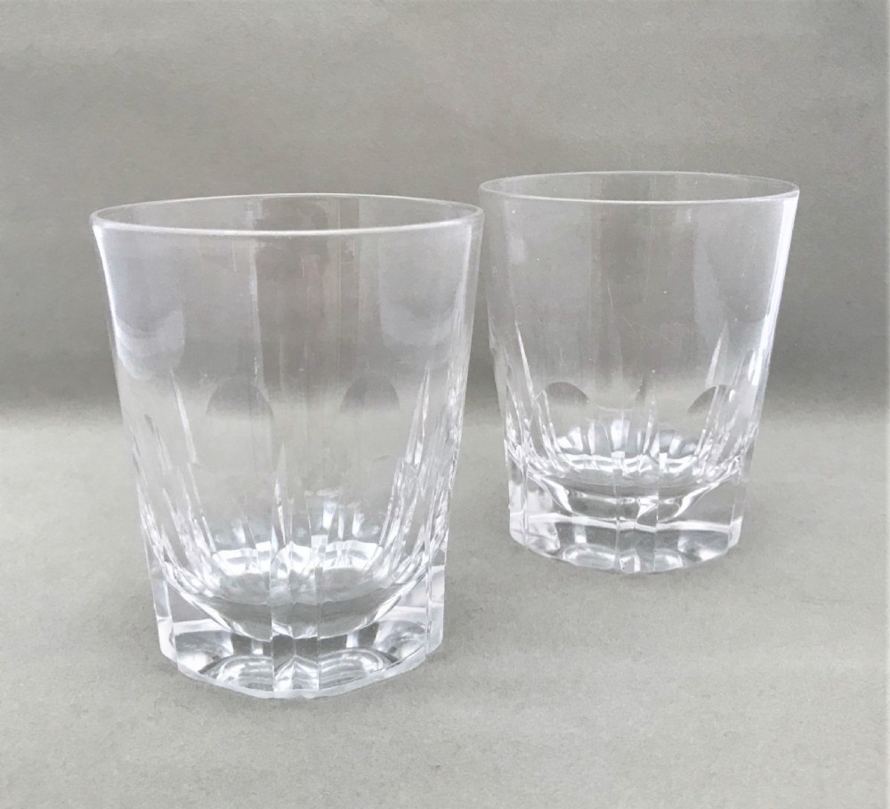  A handsome pair of Victorian cut glass Whisky tumblers