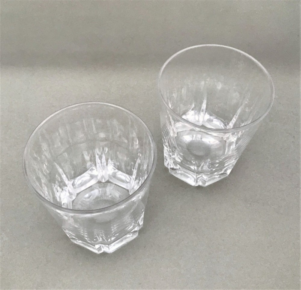  A handsome pair of Victorian cut glass Whisky tumblers View II