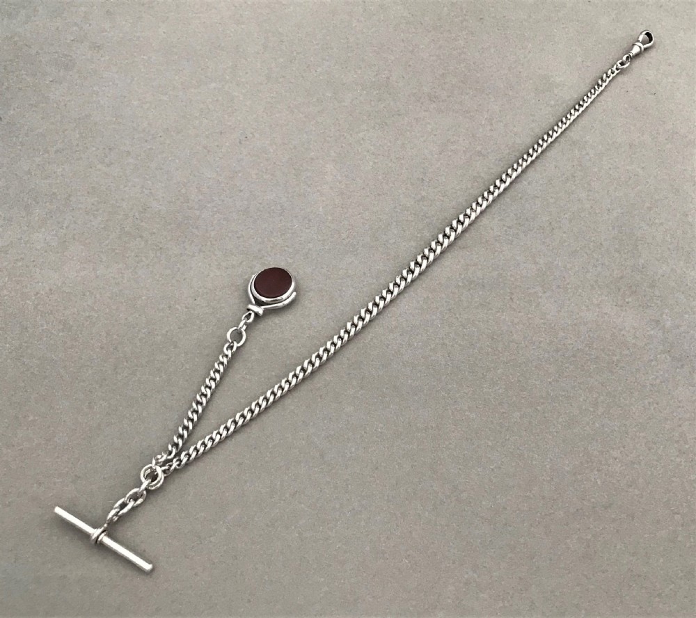 A wonderful Victorian silver Albert chain and fob View III