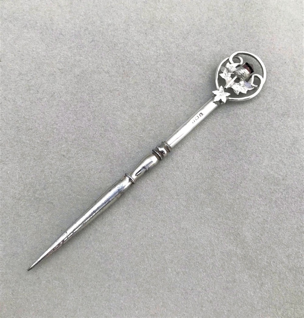 A charming Edwardian silver sewing rapier View II