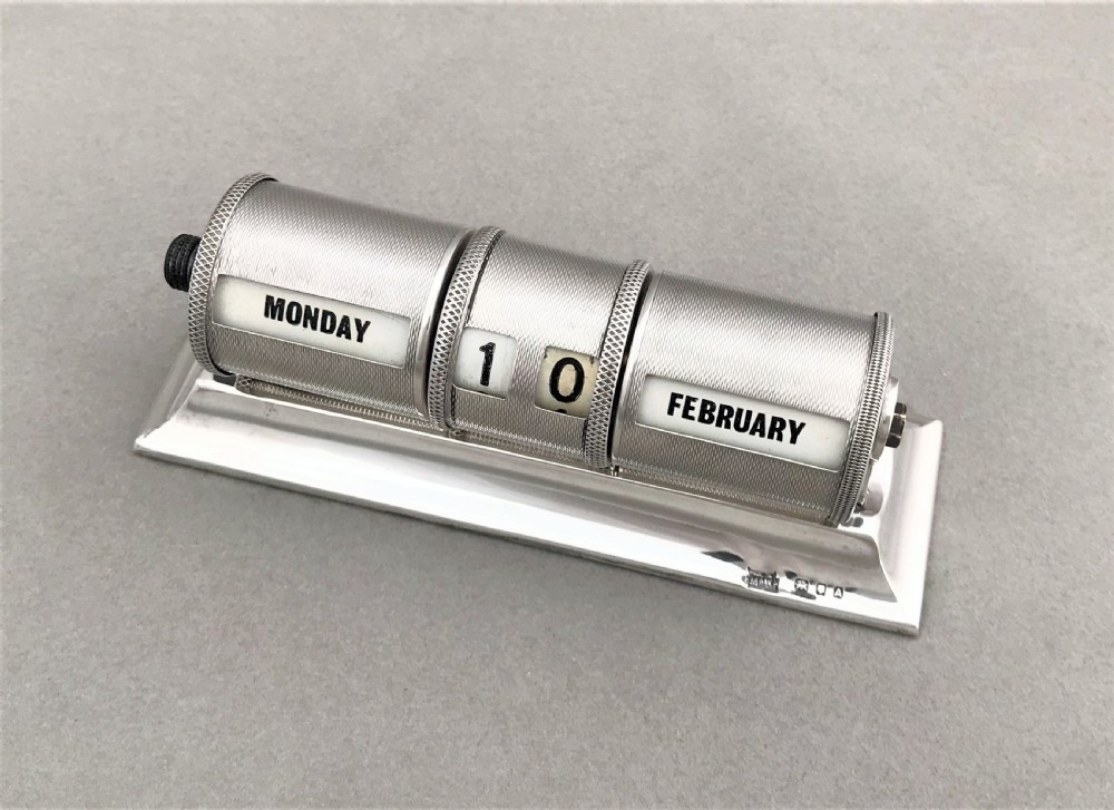 A superb Art Deco silver perpetual calendar View III