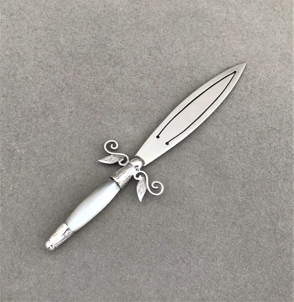 A superior Victorian silver dagger bookmark View III