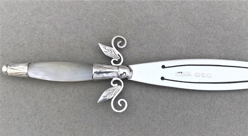 A superior Victorian silver dagger bookmark View IV