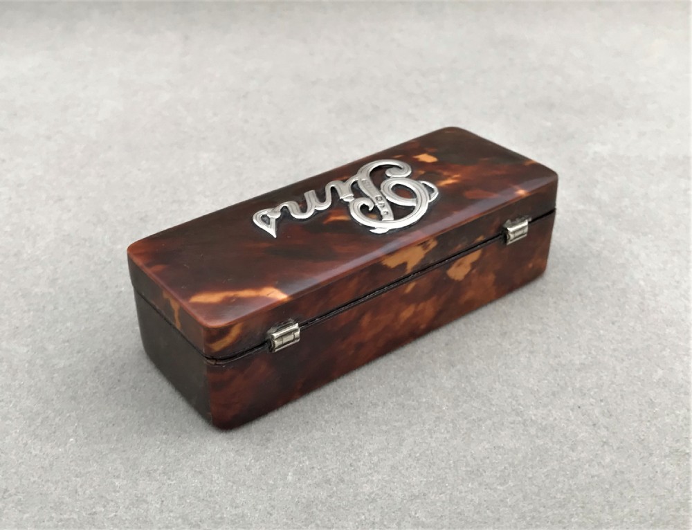 A gorgeous Victorian tortoiseshell & silver pins casket View III
