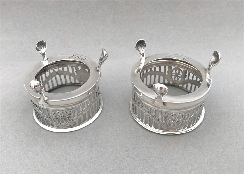 A superb pair of 18th Century silver condiment tubs View VI