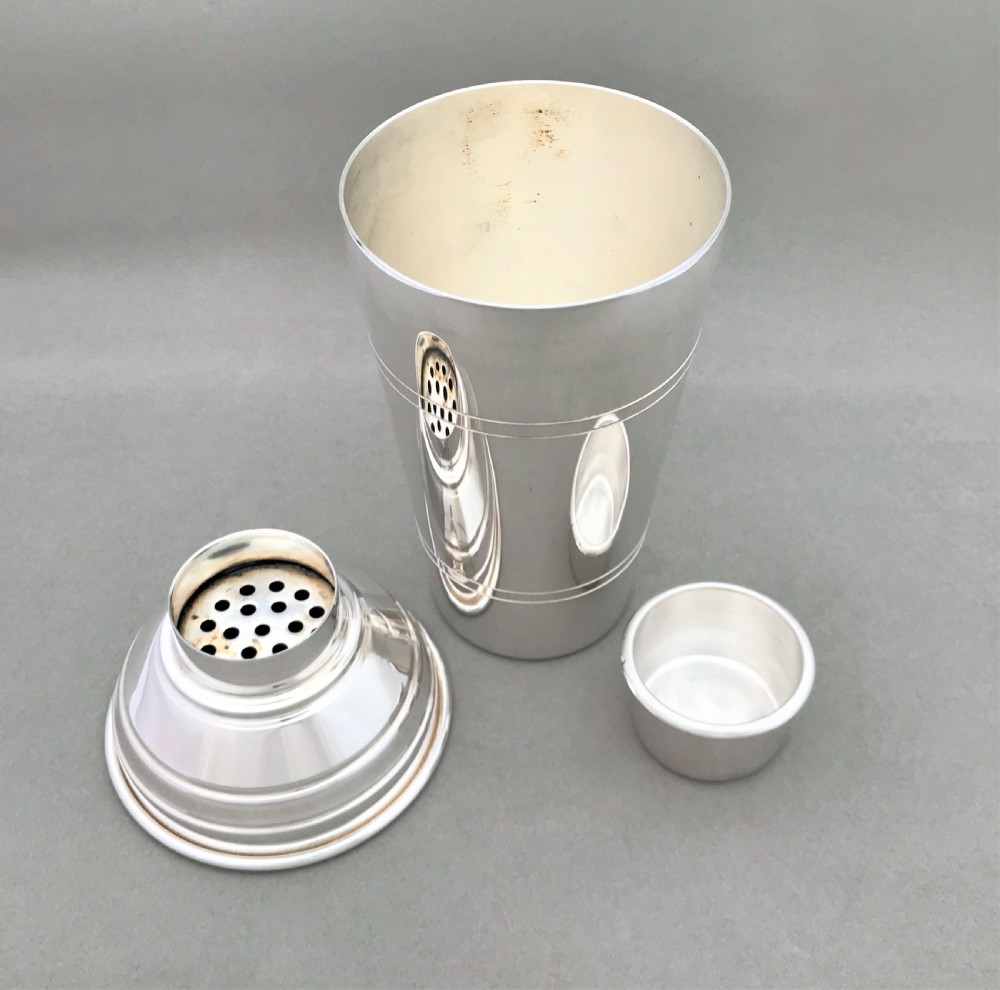 A handsome Art Deco silver plated cocktail shaker View II