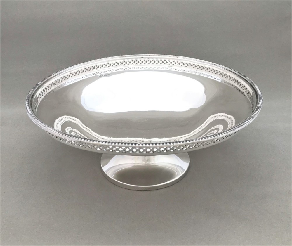 A handsome silver pedestal dish