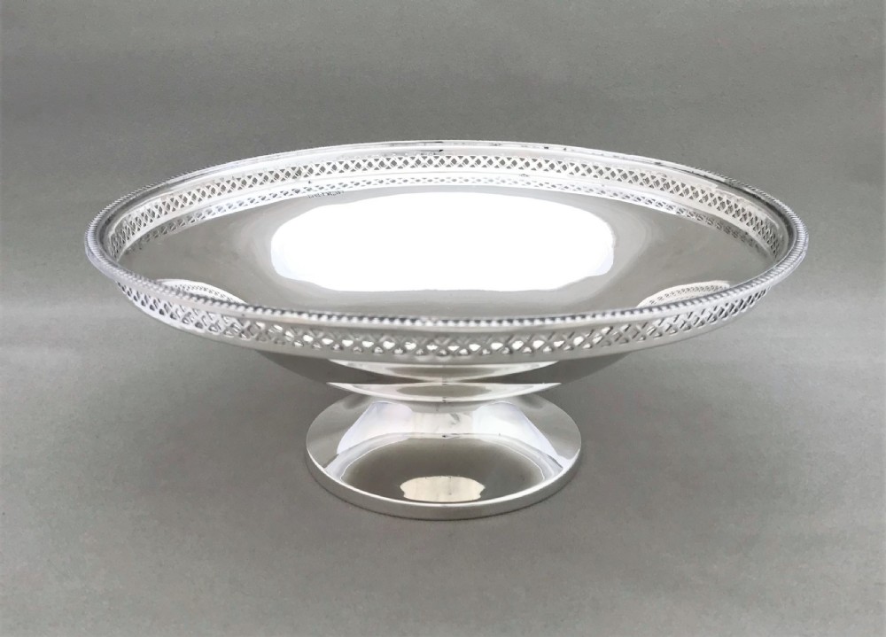 A handsome silver pedestal dish View II