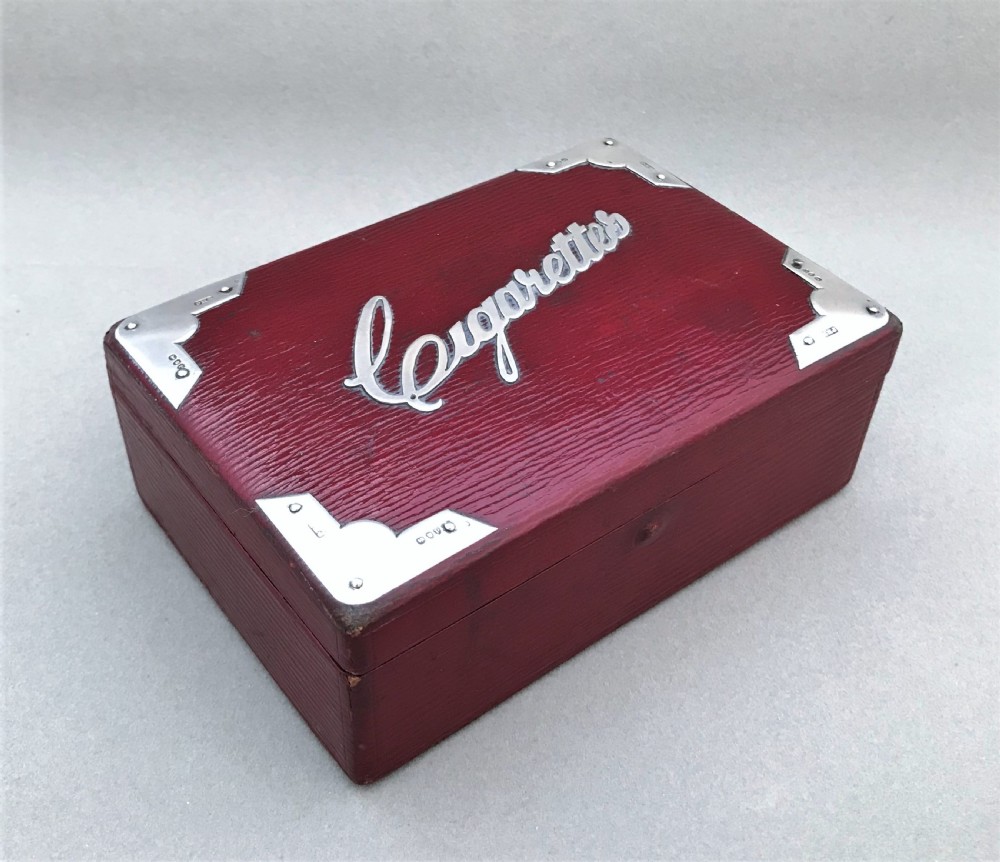 A handsome Victorian silver mounted cigarette box View II