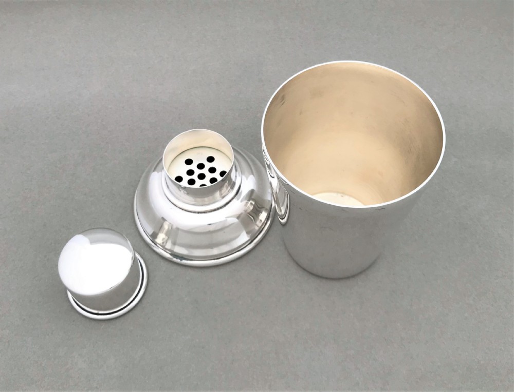 An appealing small silver plated cocktail shaker View III