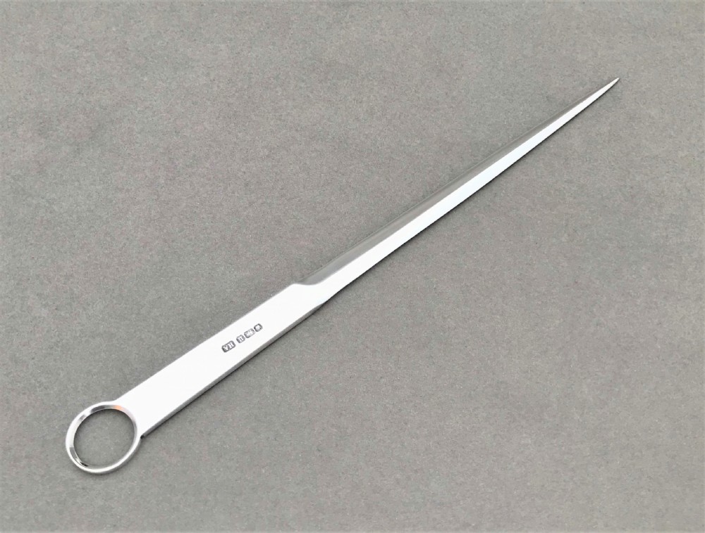 A handsome George V silver meat skewer View III
