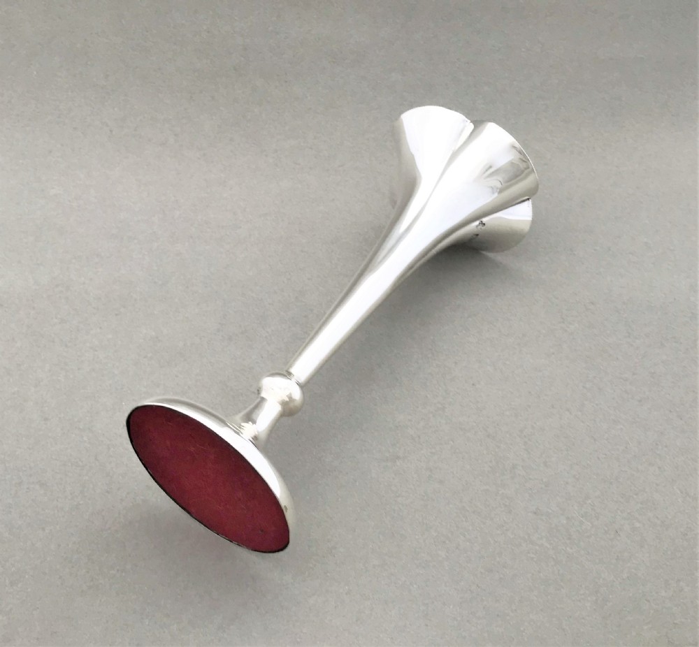 A charming Victorian silver stem vase View II