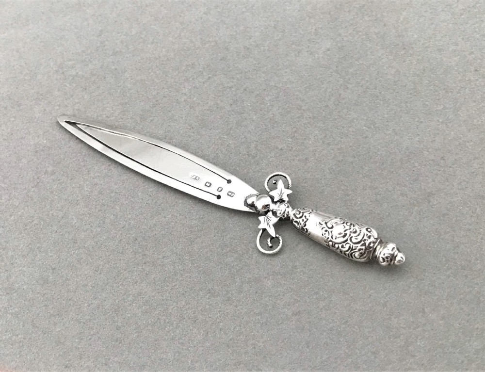 A charming Victorian silver bookmark