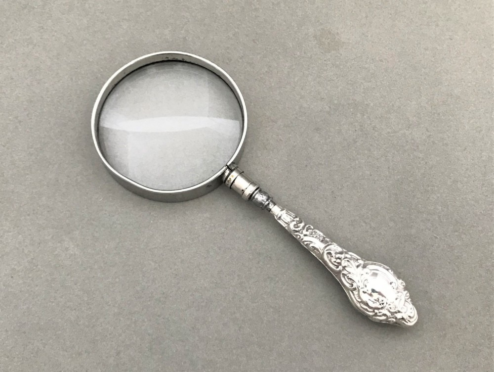 An Edwardian Chester Silver Handled Magnifying Glass