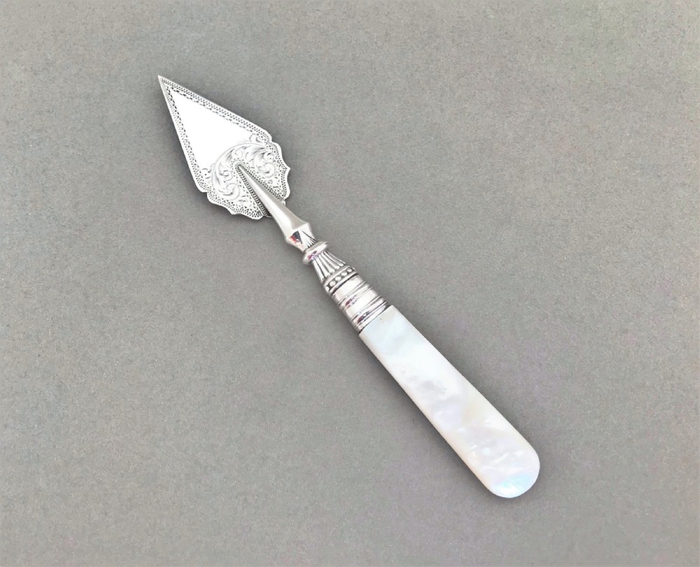 A rare Victorian silver pate spade