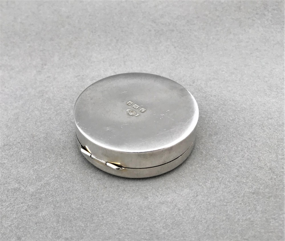 A gorgeous silver & guilloche enamel small trinket pot View IV