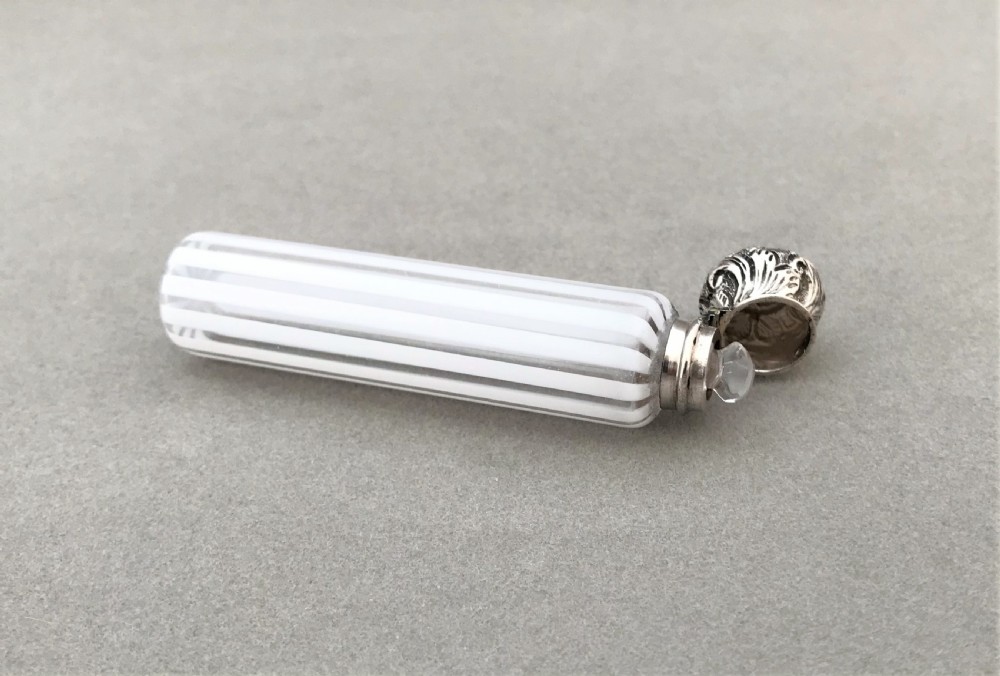 An exquisite Victorian silver mounted scent bottle View III