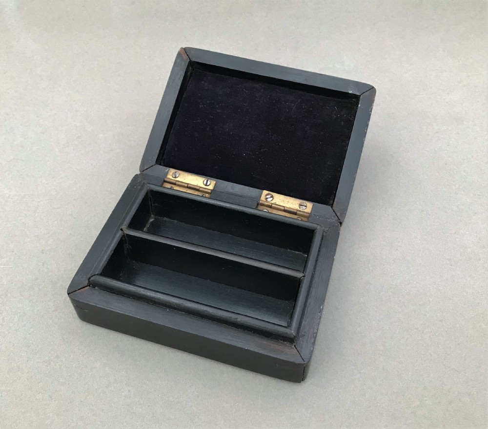 A charming silver mounted ebony 'Pins' box View IV