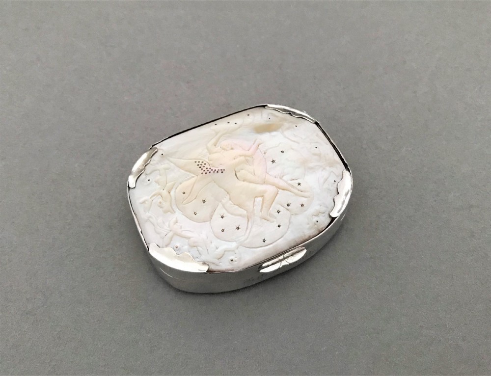 A fabulous George II silver mounted snuff box
