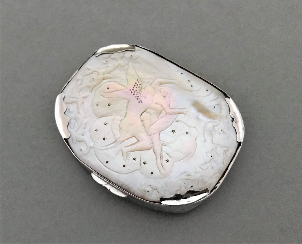 A fabulous George II silver mounted snuff box View VI