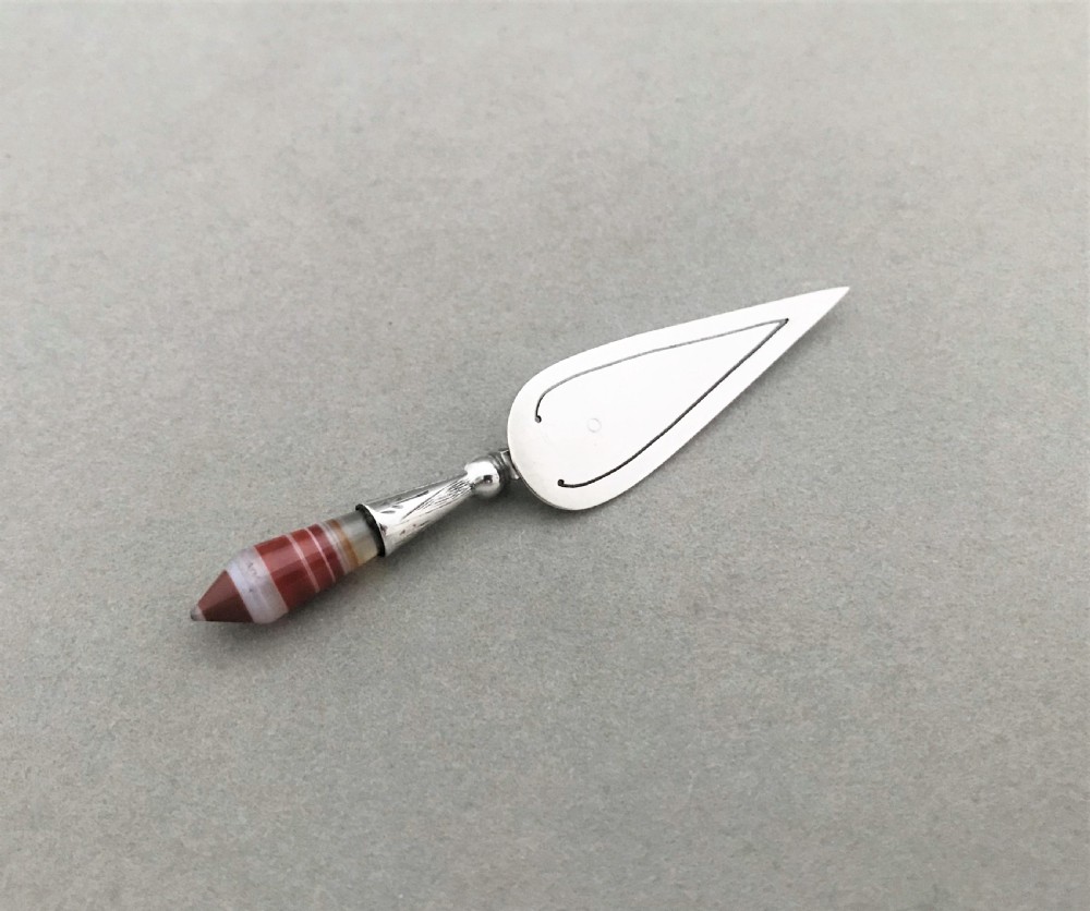 A superb Edwardian silver & agate bookmark View III