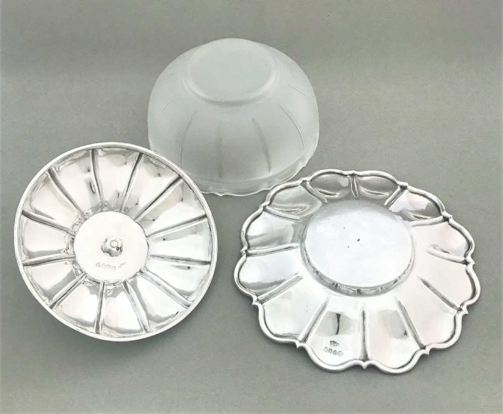 A fabulous William IV silver & glass butter dish View IV