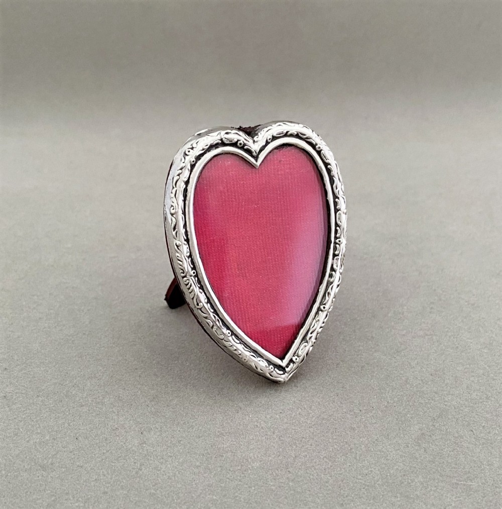 A charming late Victorian silver heart frame