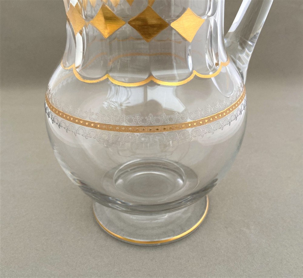 A superb Victorian etched & gilded water jug View IV